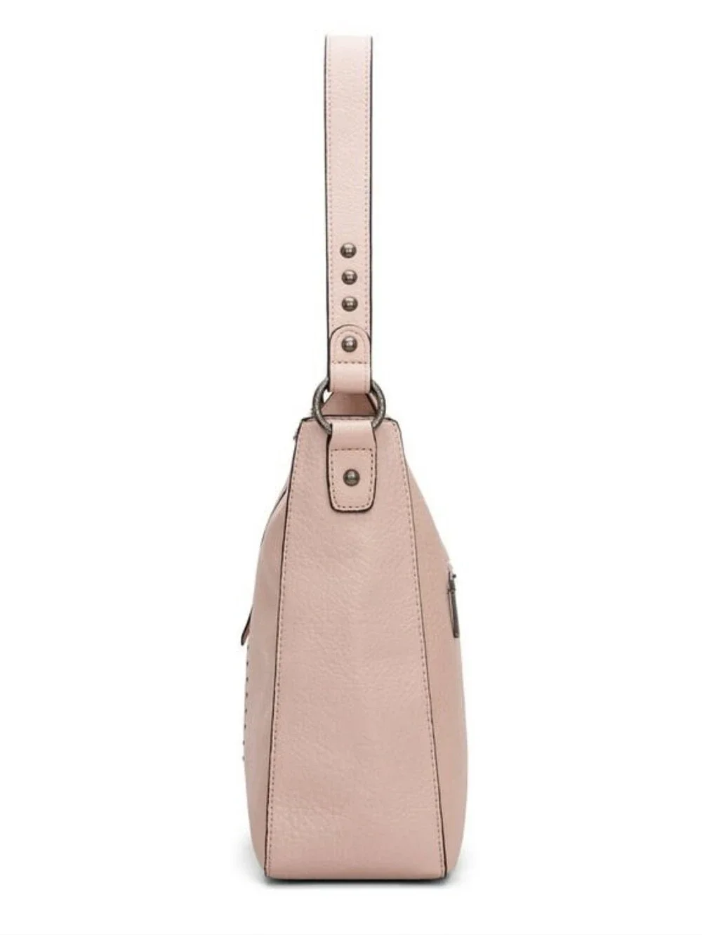 Montana West Concealed Carry Purse Dusty Pink Gold-Studded Faux Leather Hobo Bag